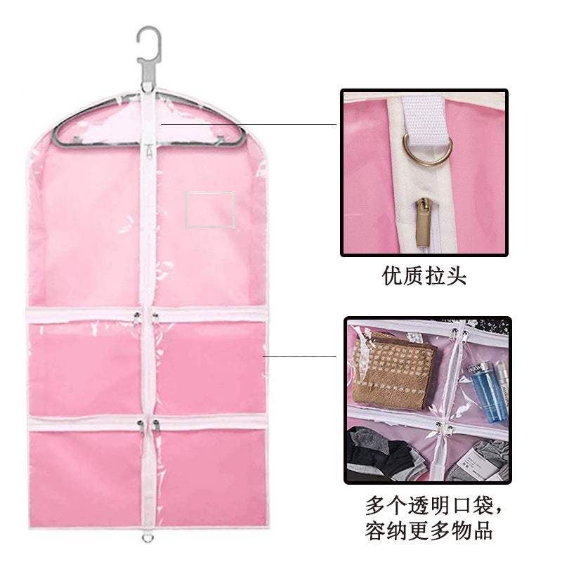 غطاء غبار ملابس الأطفال من الشركة المصنعة مع جيوب متعددة، غطاء غبار ملابس من PVC، حقيبة ملابس معلقة من البوليستر، غطاء بدلة - Image 5