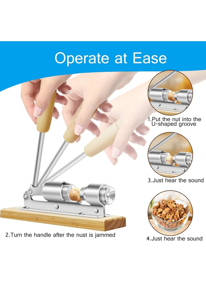 SOLARAE مكسرات للجوز، مكسرات للجوز البقان، أدوات كسر الجوز الثقيلة، مكسر الجوز البقان القابل للتعديل، أداة فتح مكسر الجوز البقان للجوز البقان، الجوز، البندق، اللوز، الجوز البرازيلي - Image 4