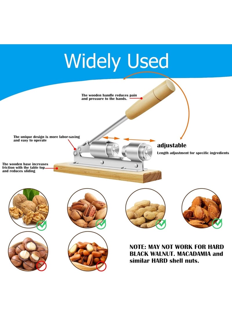 SOLARAE مكسرات للجوز، مكسرات للجوز البقان، أدوات كسر الجوز الثقيلة، مكسر الجوز البقان القابل للتعديل، أداة فتح مكسر الجوز البقان للجوز البقان، الجوز، البندق، اللوز، الجوز البرازيلي - Image 3