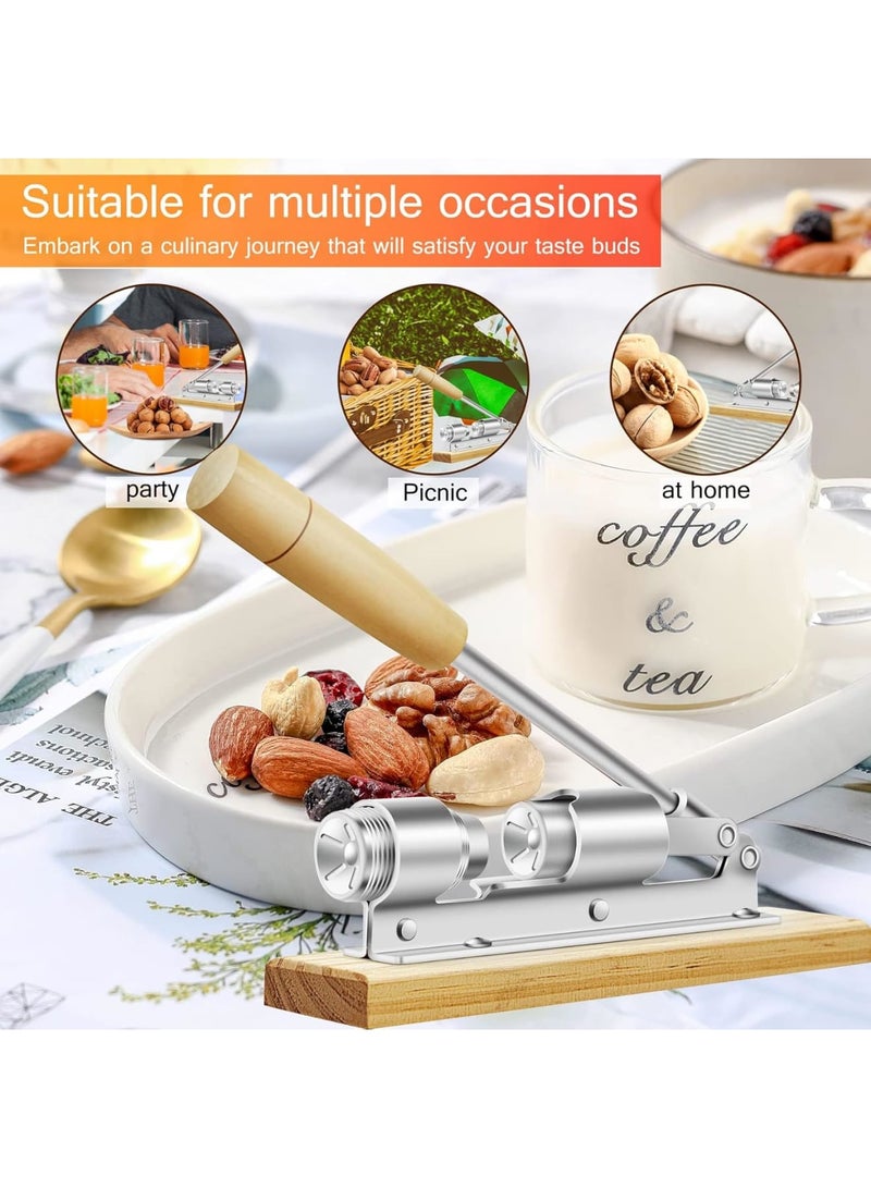 SOLARAE مكسرات للجوز، مكسرات للجوز البقان، أدوات كسر الجوز الثقيلة، مكسر الجوز البقان القابل للتعديل، أداة فتح مكسر الجوز البقان للجوز البقان، الجوز، البندق، اللوز، الجوز البرازيلي - Image 2