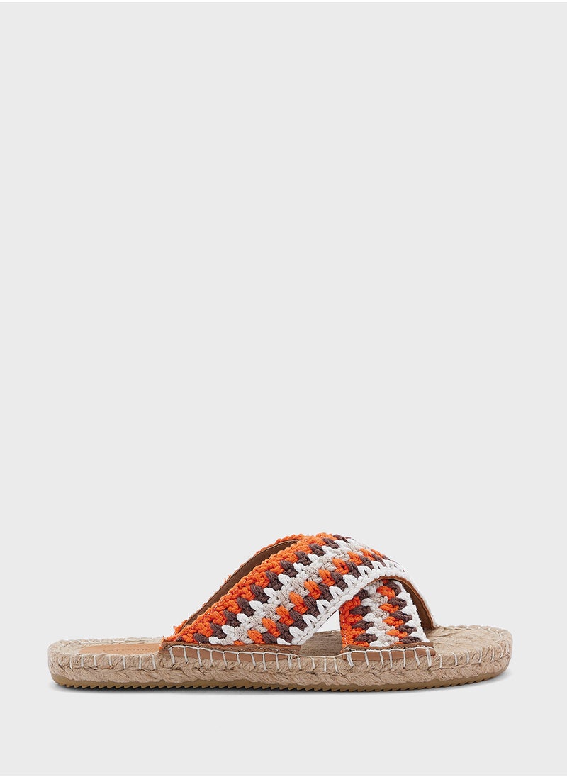 VALENTINO BY MARIO VALENTINO Cross Strap Flat Sandals  - Image 1