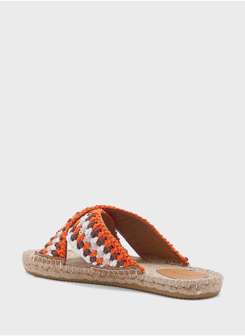 VALENTINO BY MARIO VALENTINO Cross Strap Flat Sandals  - Image 2