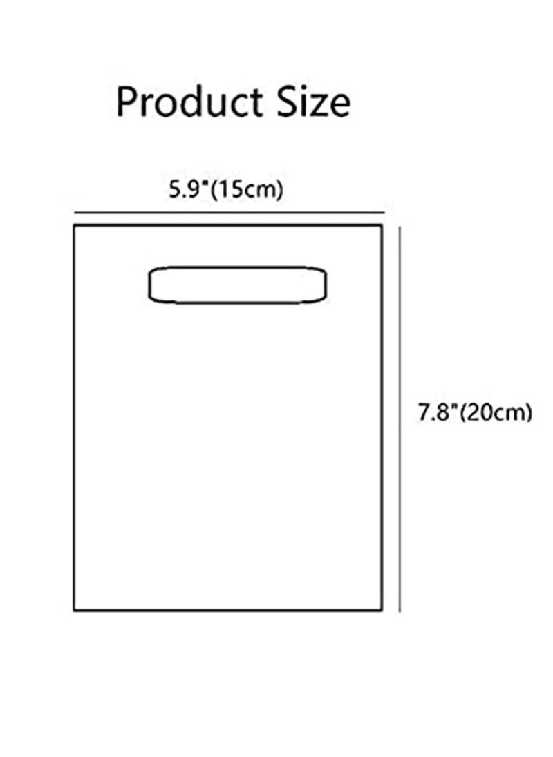 Y&D KASTWAVE 100 Pcs Small Thank You Plastic Merchandise Bag, Shopping Bag Die Cut with Handle, Goods Retail, Gift Package, for Business 5.9" x 7.8"  - Image 3