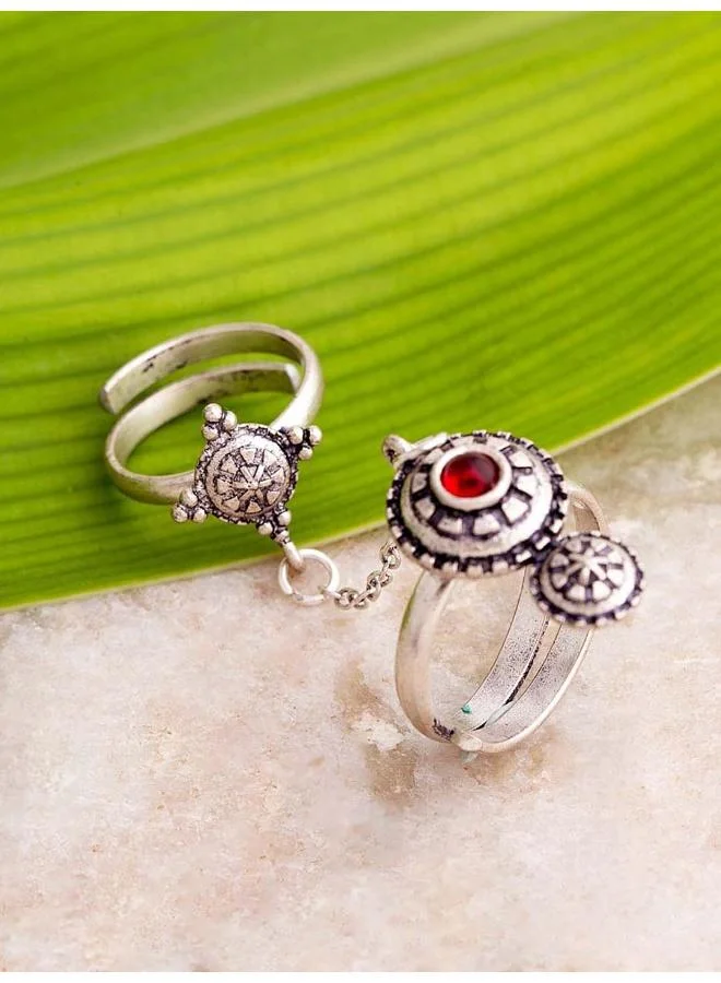 فويلا خاتم أبيهيرا قابل للتعديل بإصبعين