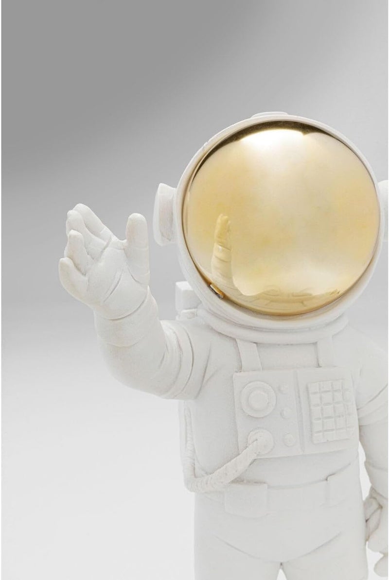 KARE Design Decorative Figure Welcome Astronaut, White, Polyresin, Unique, Hand-Painted, 27 x 21 x 13 cm (H x W x D) - Image 2