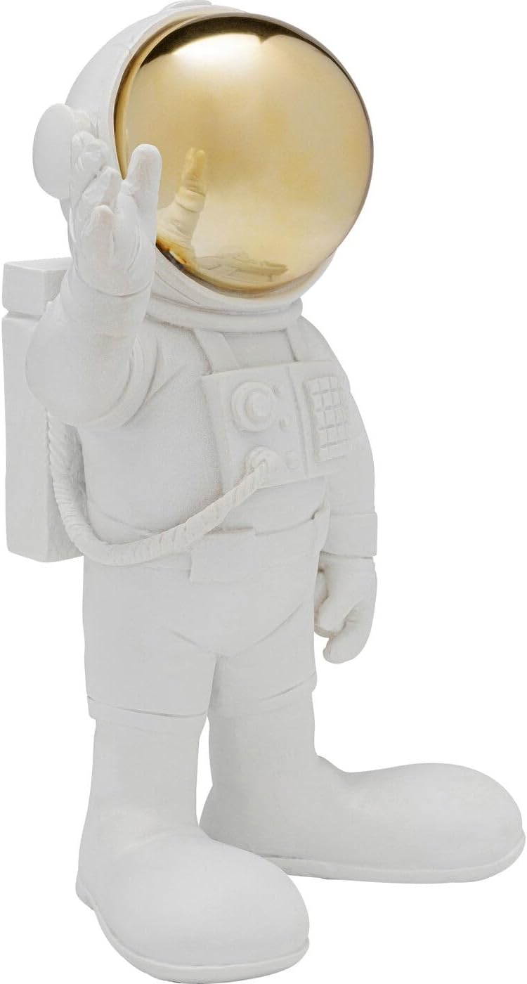 KARE Design Decorative Figure Welcome Astronaut, White, Polyresin, Unique, Hand-Painted, 27 x 21 x 13 cm (H x W x D) - Image 4