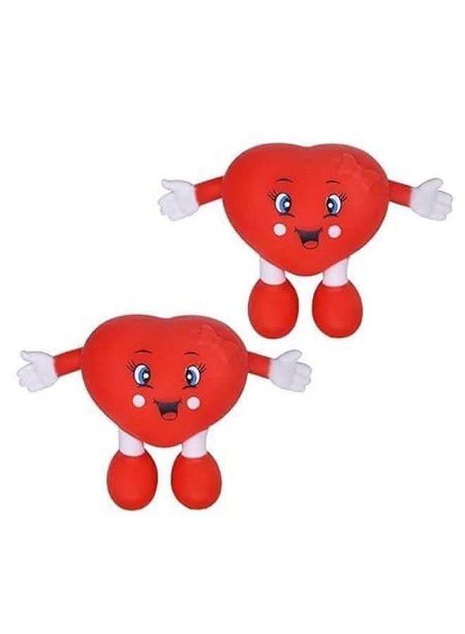 إيكان ألعاب إيكان الإسفنجية للأطفال والكبار | ألعاب ناعمة ولطيفة قابلة للضغط لتخفيف الغضب (مجموعة من قطعتين، على شكل قلب) - Image 1