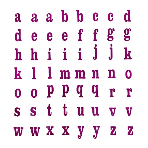 Comet Busters Self-Adhesive Lowercase Metallic Finish Alphabet Stickers for Art & Craft, Decorations, Project Work, School Work (Pink)(Letter Size : 10mm) (STK218) - Image 1
