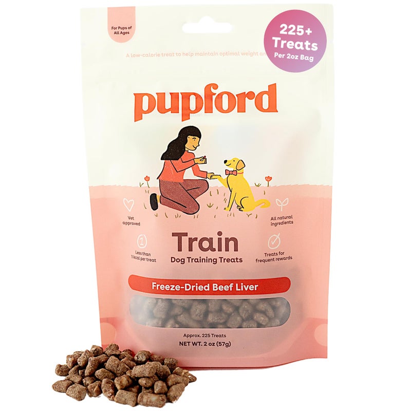 Pupford Freeze Dried Training Treats for Dogs & Puppies, 225+ Three Ingredient Bites (Beef Liver, 2 oz) - Image 1