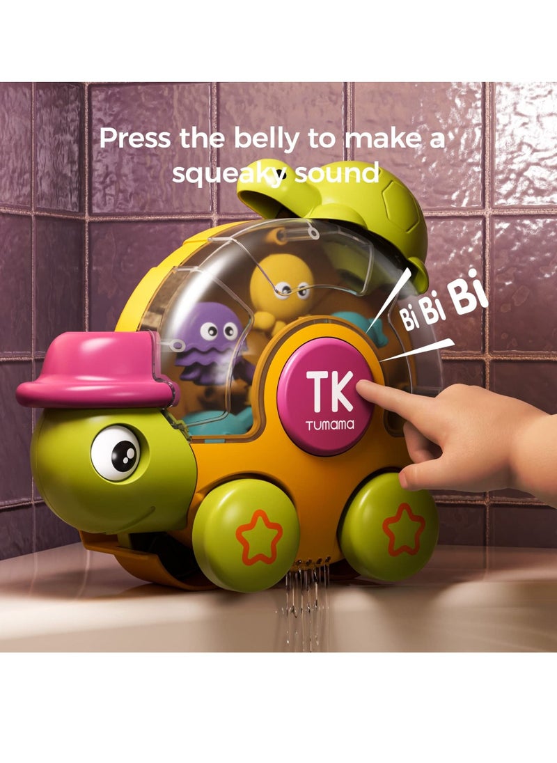 MIXDE - Baby Bath Toys Cute Turtle Swimming Toy with Rotatable Waterwheel,3 Wind-Up Swimming Toys, Cute Swimming Turtle Fun Toys Summer Essentials for Toddlers Boys Girls - Image 1