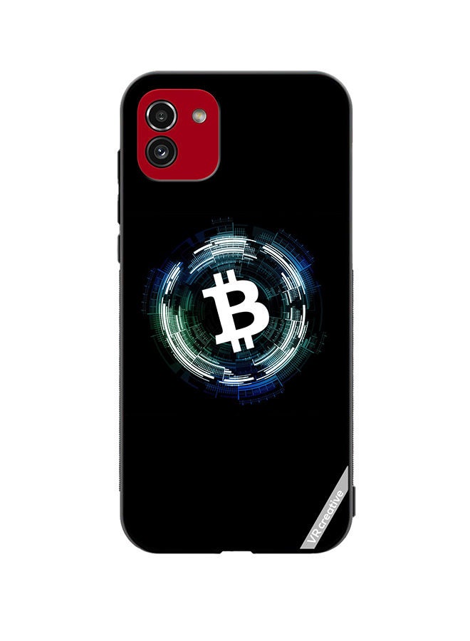 VR CREATIVE Protective Case Cover For Samsung Galaxy A03 Bitcoin Design Multicolour - Image 1