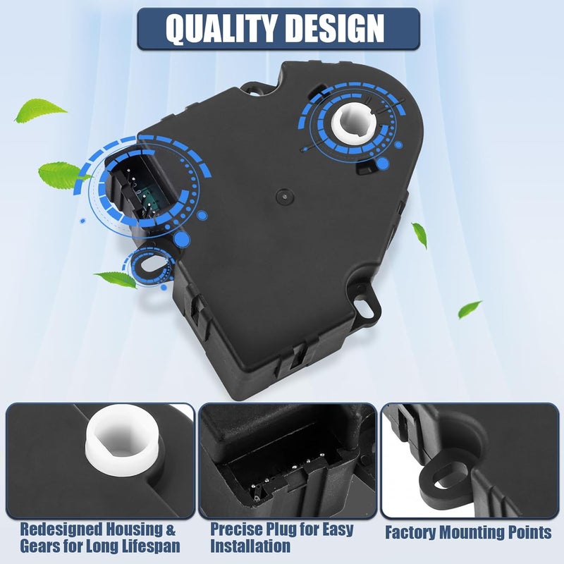LCWRGS HVAC Blend Door Actuator Compatible with 2003-2014 Chevy Avalanche Suburban Tahoe Silverado 1500 2500 3500 GMC Sierra Yukon XL Cadillac Escalade H2, 604-112 15-73952 - Image 4
