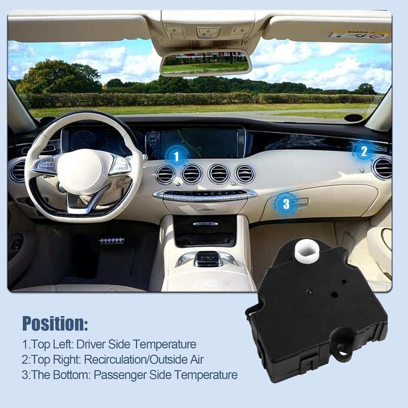 LCWRGS HVAC Blend Door Actuator Compatible with 2003-2014 Chevy Avalanche Suburban Tahoe Silverado 1500 2500 3500 GMC Sierra Yukon XL Cadillac Escalade H2, 604-112 15-73952 - Image 3