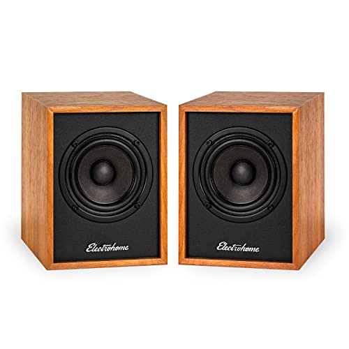Electrohome Huntley Powered Bookshelf Speakers with Built-in Amplifier and 3" Drivers for Turntable, TV, PC and Wireless Music Streaming Featuring Bluetooth 5, RCA and Aux (EB10) - Image 1