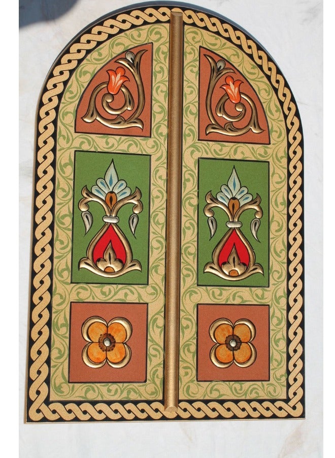 باب يوك بتقنية الترس الدمشقي التقليدي