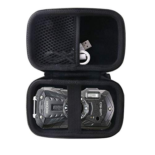 WERJIA Hard Carrying Case for Ricoh WG-90/WG-80/WG-70/WG-60/WG-50/WG-6 Digital Camera Case (Storage case, Black) - Image 1