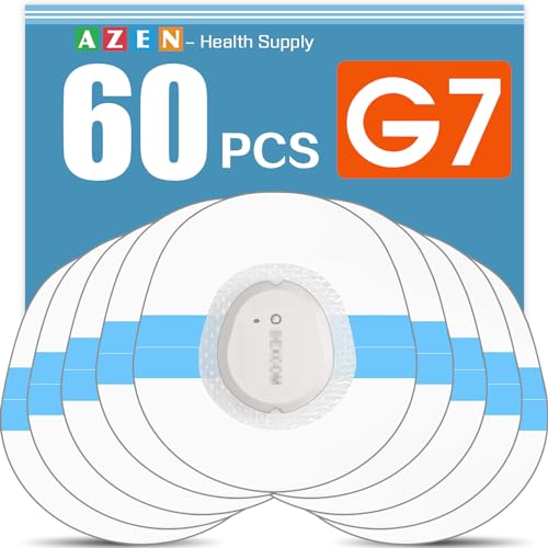 AZEN 60 Pack G7 Adhesive Patches Waterproof, Premium Pre-Cut Protection Hypoallergenic Adhesive Patch for G7, Breathable & Transparent G7 Overpatch - Image 1