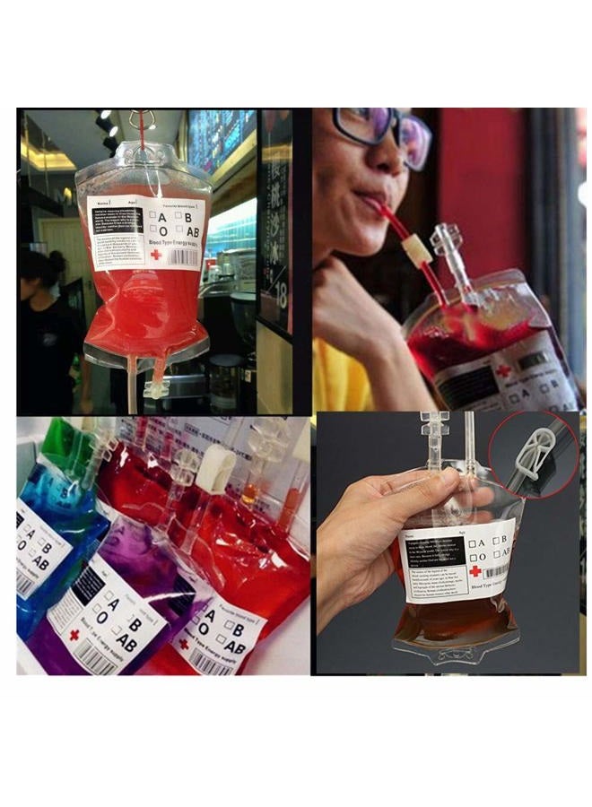 Aweilan AOBOR AIWEILAN Blood Bag for Drink IV Bags, Halloween Party Cups Drink Container, Drink Pouches Gag Gift,Doctor Nursing/RN Graduation Zombie Vampire Party Supplies(Pack of 20) - Image 5