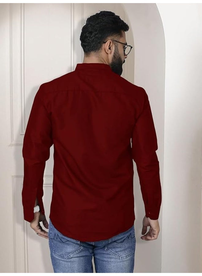 Pinkmint store Mens Long Sleeve Button Down Shirt for Men Collared Casual Formal Soild Shirt 2XL - Image 4