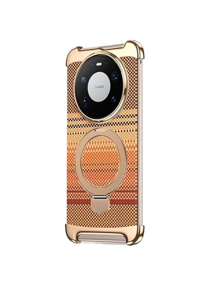 general Carbon Fiber Protective Case, Compatible with Huawei Mate 80 Pro Max Case, Featuring Invisible Magnetic and Adjustable Rotating Stand, Ultra-Thin Matte Shockproof and Drop-Resistant Flip Cover Case - Image 1