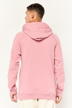Kenneth Cole Men Active Hooded Plain Long Sleeves Sweatshirt, Dusty Pink  - Image 4