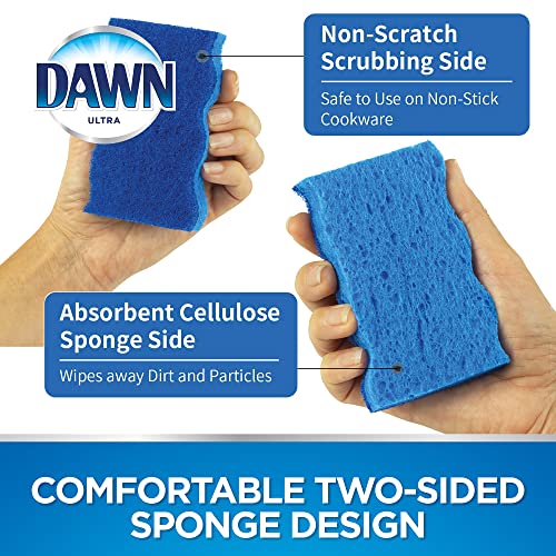 Dawn Non-Scratch Kitchen Dish Sponges, Blue (Pack of 3) - Image 5