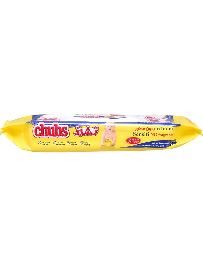Chubs Sensiti No Fragrance Baby Wet Wipes 40 Pcs Pack - Image 4