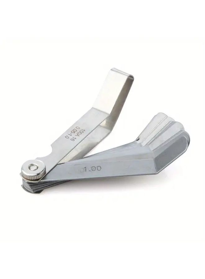 1pc Elbow Plug Gauge Silvery Stainless Steel Thickness Measurement Combination Clearance Valve Gauge - Image 1