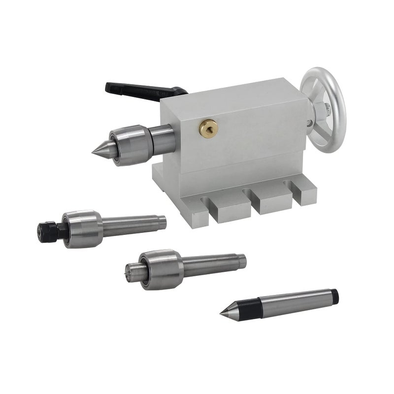 CNCTOPBAOS 65mm Lathe Center Morse Taper 2 Live Center Movable MT2 Tailstock with 4pcs Replaceable Heads For CNC 4h Axis Engraving Machine Woodworking - Image 2