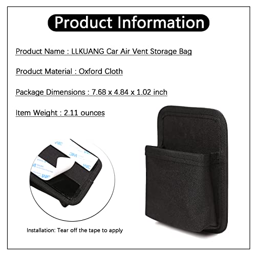 LLKUANG Car Vent Storage Bag Organizer for Toyota FJ Cruiser 20072021 Car Coin Bag Case Organizer for PhonePensCard KeyCarSunglassyota FJ Cruiser 20072021 Car Phone Tray - Image 3
