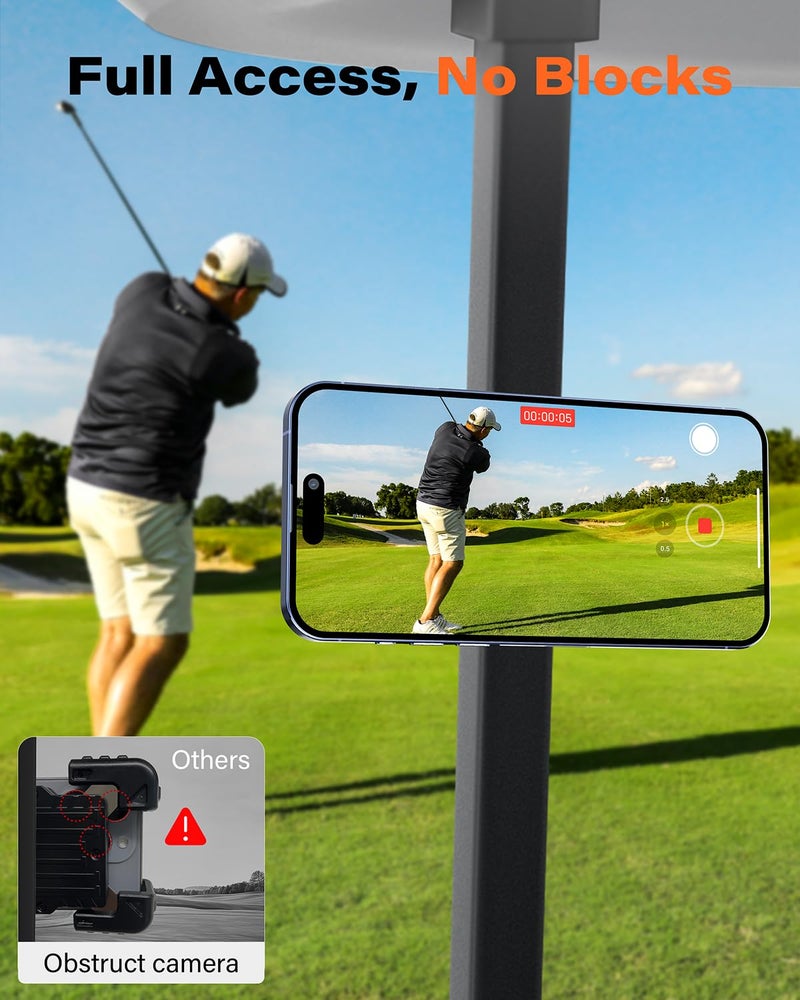 A2C Alloy Magnetic Golf Cart Phone Holder for MagSafe iPhone, Unique Golf Gifts for Men Golfers Dad Father, Golf Gift for Him Husband, Golf Accessories Essentials Gadgets Fits EZGO, Club Car, Yamaha - Image 4