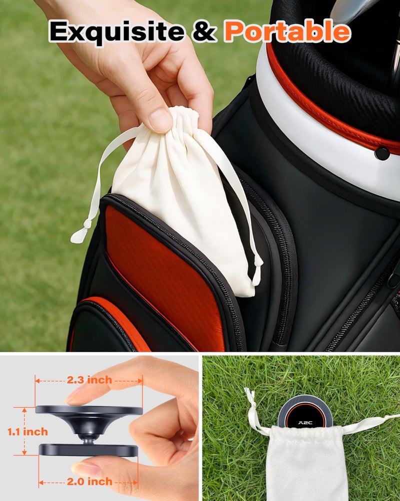 A2C Alloy Magnetic Golf Cart Phone Holder for MagSafe iPhone, Unique Golf Gifts for Men Golfers Dad Father, Golf Gift for Him Husband, Golf Accessories Essentials Gadgets Fits EZGO, Club Car, Yamaha - Image 5