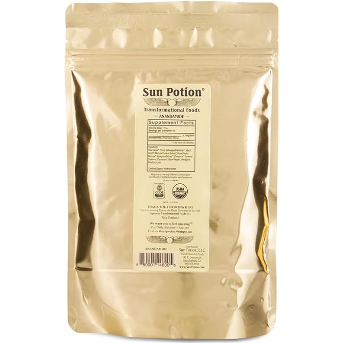 Sun Potion Anandamide Bliss Alchemy – Adaptogenic Cacao Blend for Mood, Relaxation & Daily Ritual, Coffee Alternative with Ashwagandha, Reishi & Maca, 222g - Image 2