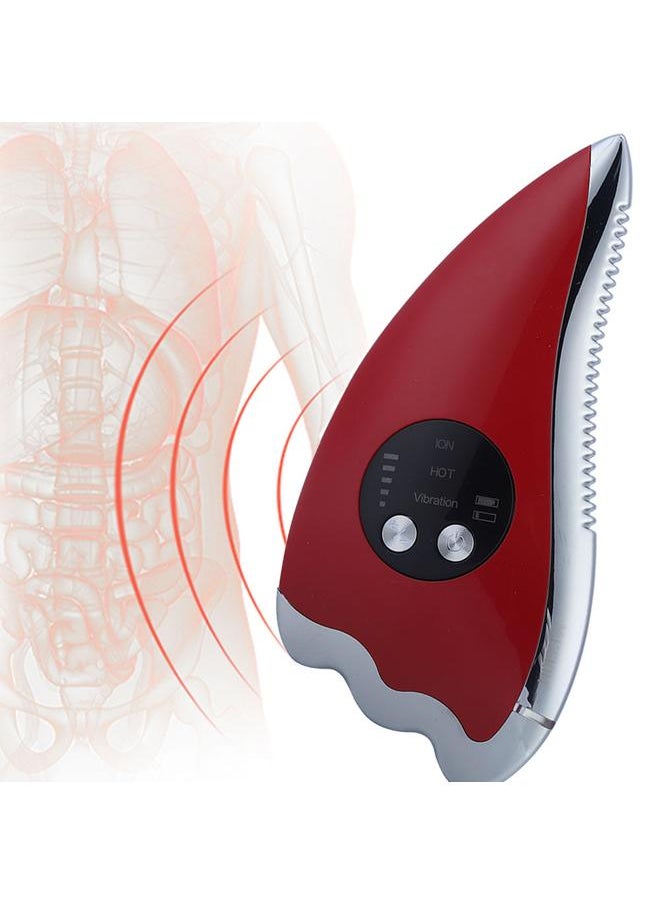 Thoraya - Electric Microcurrent Scraping Lifting Scraper Scraping Plate Detoxification Instrument (Red) - Image 1