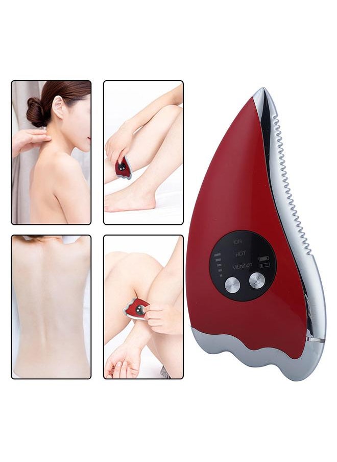 Thoraya - Electric Microcurrent Scraping Lifting Scraper Scraping Plate Detoxification Instrument (Red) - Image 1