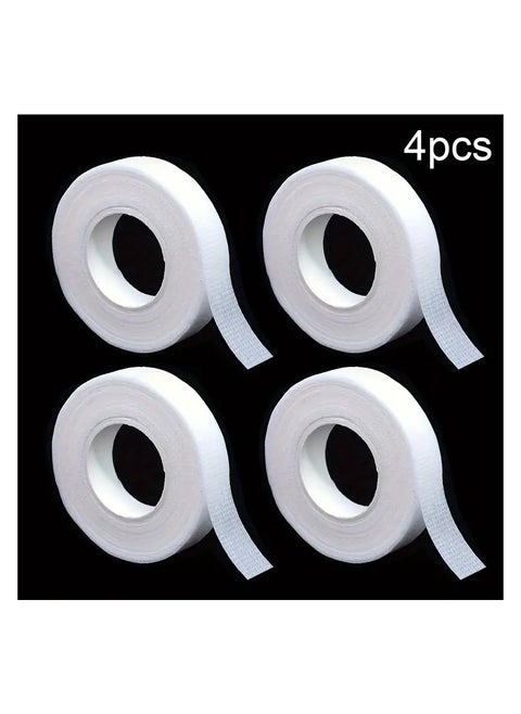 4 Rolls of SoftTouch Micropore Fabric Eyelash Extension Tapes - Breathable, Colorful, Professional-Grade Adhesive for Grafting Eye Lashes - 9m Long, Gentle on Skin, Easy to Remove, Reusable