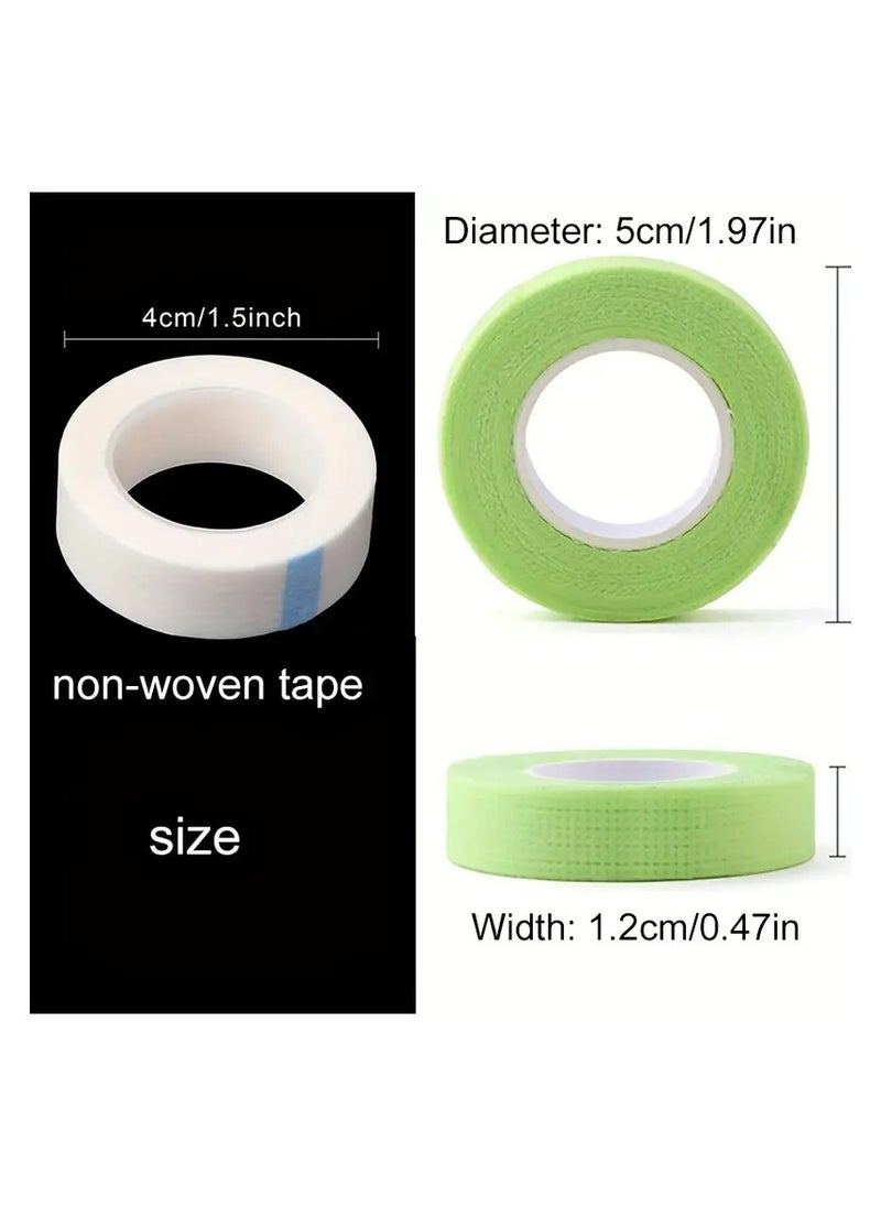 4 Rolls of SoftTouch Micropore Fabric Eyelash Extension Tapes - Breathable, Colorful, Professional-Grade Adhesive for Grafting Eye Lashes - 9m Long, Gentle on Skin, Easy to Remove, Reusable