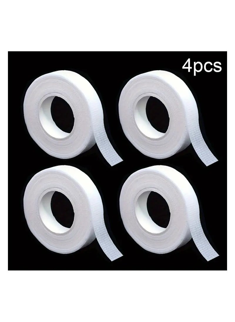 4 Rolls of SoftTouch Micropore Fabric Eyelash Extension Tapes - Breathable, Colorful, Professional-Grade Adhesive for Grafting Eye Lashes - 9m Long, Gentle on Skin, Easy to Remove, Reusable