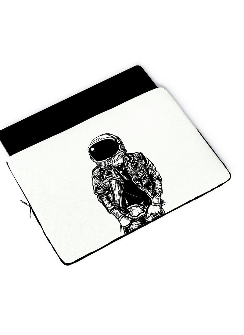 LOUD UNIVERSE Laptop Sleeve 13 inch Astronaught Hippy Rider Black and White Tablet Sleeve - Image 4