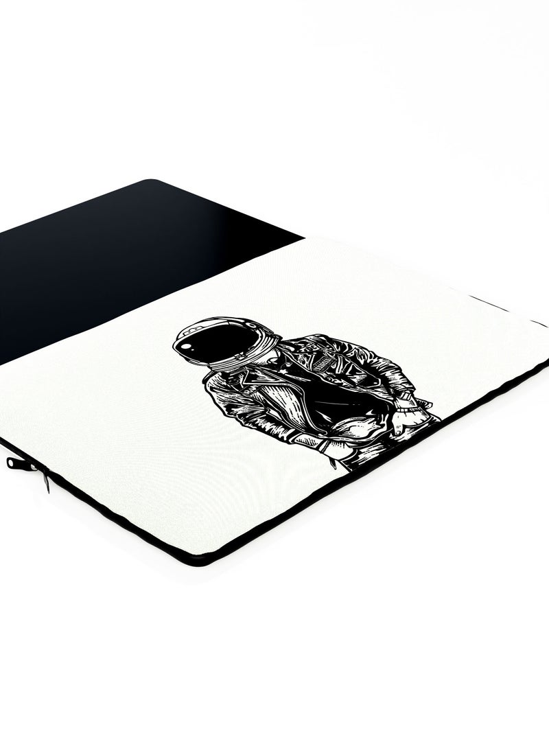 LOUD UNIVERSE Laptop Sleeve 13 inch Astronaught Hippy Rider Black and White Tablet Sleeve - Image 3