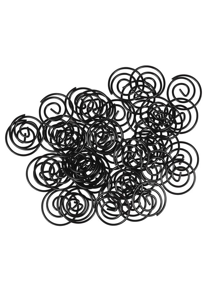 JAM Paper Circular Paper Clips - Round Paperclips - Black - 50/Pack  - Image 5