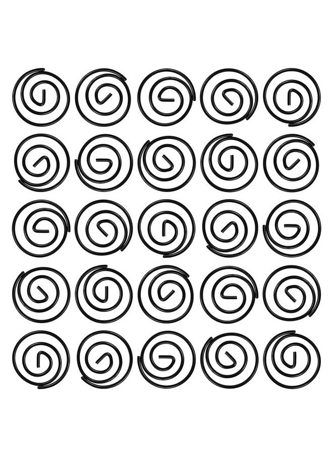 JAM Paper Circular Paper Clips - Round Paperclips - Black - 50/Pack  - Image 4