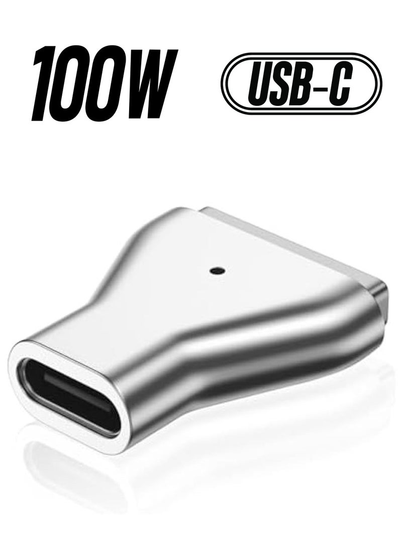 erorex - USB C to Magnetic T-Tip Adapter, Type-C to Magnetic 2 T-Head PD 100W Power Fast Charging Converter for 2013-2015 MacBook Pro Air - Image 1
