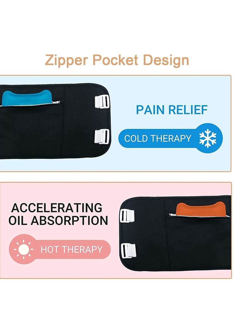 عبوتان من عبوات زيت الخروع ملفوفة للخصر والرقبة من زيت الخروع من أجل التخلص من السموم من الكبد ، مجموعة عبوات زيت الخروع القابلة لإعادة الاستخدام مع حزام قابل للتعديل للغدة الدرقية (الزيت غير مشمول) - Image 3