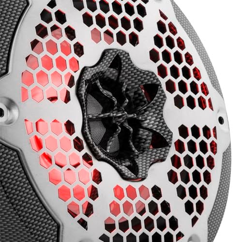 DS18 CF-65M 6.5" Marine Speakers 2-Way with Integrated RGB Lights, Black Carbon Fiber, 100% UV Stable - Water Resistant Speakers, Grills Included, Pair - Image 4