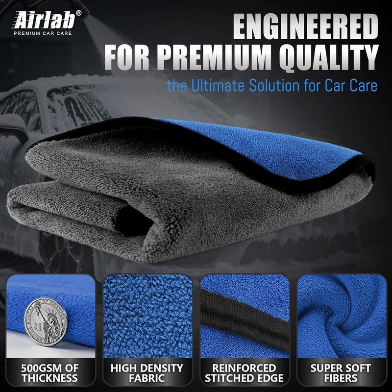 Airlab Large Car Drying Towel 90 x 60 cm XXL Microfibre Cloth - Image 3