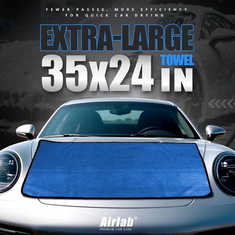 Airlab Large Car Drying Towel 90 x 60 cm XXL Microfibre Cloth - Image 2