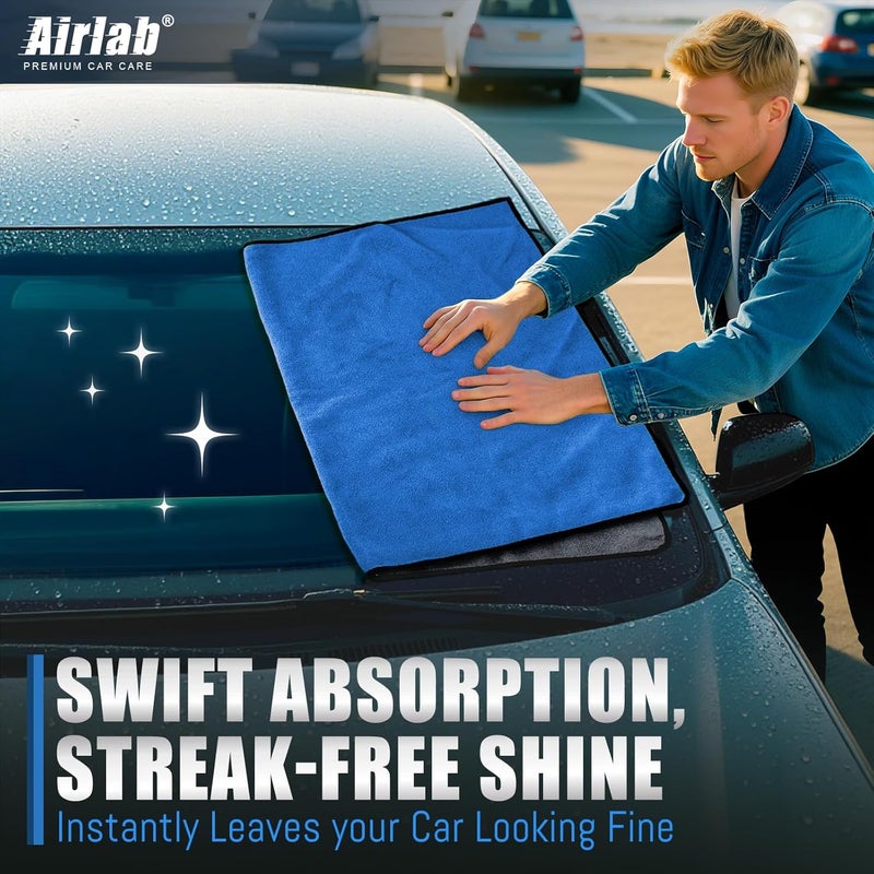 Airlab Large Car Drying Towel 90 x 60 cm XXL Microfibre Cloth - Image 5