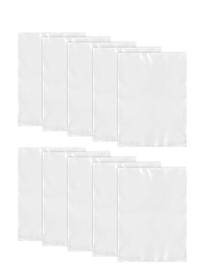 Teqooza White Pocket Square Soft Silk Handkerchief for Men, 22cm x 22cm Squares Pocket Suit Handkerchief for Groomsmen Wedding Party, Pack of 10 - Image 1