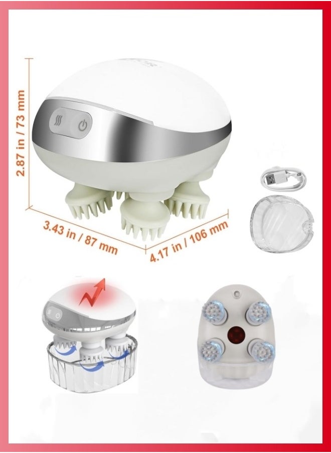 nubite Electric Scalp Massager, Portable Heated Head Massager Kneading 88 Massage Nodes, 2 Replacement Massage Styles 3 Speed Modes, Body Massager for Deep Cleansing Relief Hair Growth,Pet massager,Holiday gifts ﻿  - Image 3